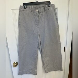 Talbots Wide Leg Croo Chino in Navy stripe